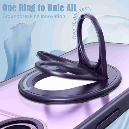 For iPhone Air Rotating Ring Magnetic Holder Phone Case(Purple) - iPhone Air Cases by buy2fix | Online Shopping UK | buy2fix