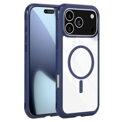 For iPhone 17 Pro Max Solid Color Edge Transparency MagSafe Magnetic Phone Case(Royal Blue) - iPhone 17 Pro Max Cases by buy2fix | Online Shopping UK | buy2fix