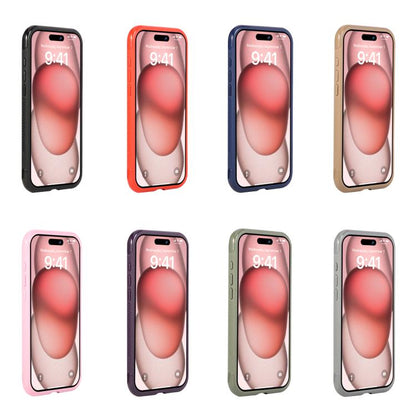 For iPhone Air Solid Color Edge Transparency MagSafe Magnetic Phone Case(Brown) - iPhone Air Cases by buy2fix | Online Shopping UK | buy2fix