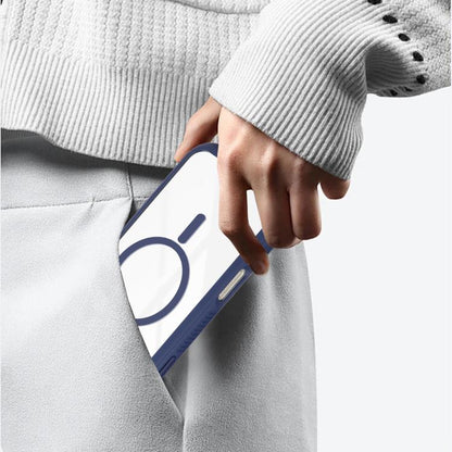 For iPhone 17 Pro Max Solid Color Edge Transparency MagSafe Magnetic Phone Case(Dark Purple) - iPhone 17 Pro Max Cases by buy2fix | Online Shopping UK | buy2fix