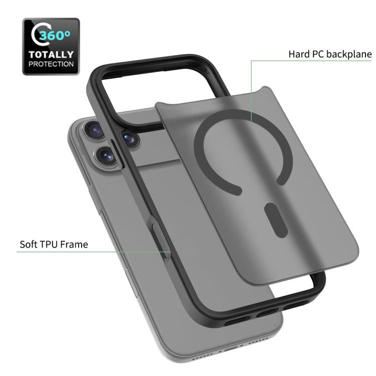 For iPhone 17 Pro Max Skin Feel TPU Hybrid PC MagSafe Phone Case(Black) - iPhone 17 Pro Max Cases by buy2fix | Online Shopping UK | buy2fix