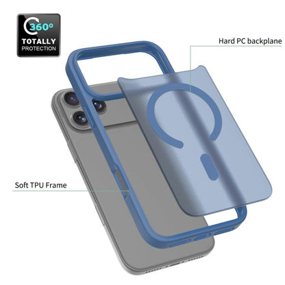 For iPhone 17 Pro Max Skin Feel TPU Hybrid PC MagSafe Phone Case(Blue) - iPhone 17 Pro Max Cases by buy2fix | Online Shopping UK | buy2fix