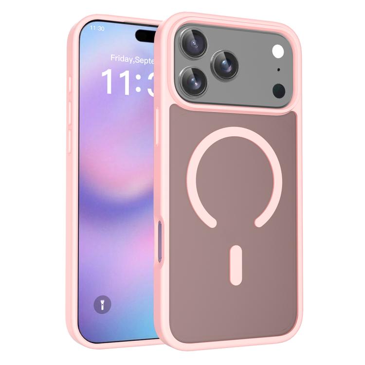 For iPhone 17 Pro Max Skin Feel TPU Hybrid PC MagSafe Phone Case(Pink) - iPhone 17 Pro Max Cases by buy2fix | Online Shopping UK | buy2fix