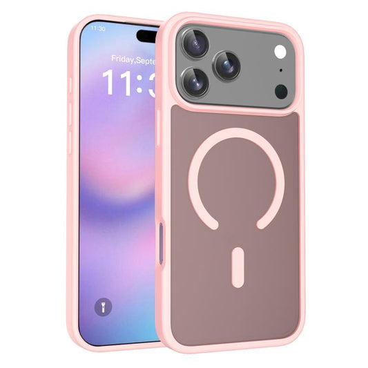 For iPhone 17 Pro Max Skin Feel TPU Hybrid PC MagSafe Phone Case(Pink) - iPhone 17 Pro Max Cases by buy2fix | Online Shopping UK | buy2fix