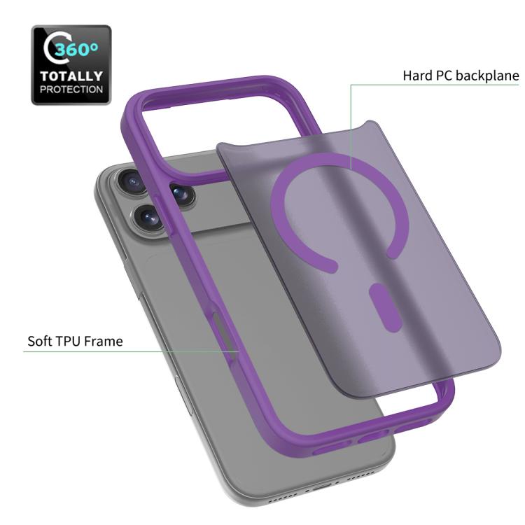 For iPhone 17 Pro Max Skin Feel TPU Hybrid PC MagSafe Phone Case(Purple) - iPhone 17 Pro Max Cases by buy2fix | Online Shopping UK | buy2fix
