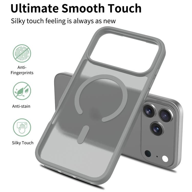 For iPhone 17 Pro Max Skin Feel TPU Hybrid PC MagSafe Phone Case(Dark Grey) - iPhone 17 Pro Max Cases by buy2fix | Online Shopping UK | buy2fix