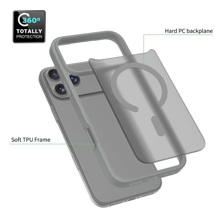 For iPhone 17 Pro Max Skin Feel TPU Hybrid PC MagSafe Phone Case(Dark Grey) - iPhone 17 Pro Max Cases by buy2fix | Online Shopping UK | buy2fix