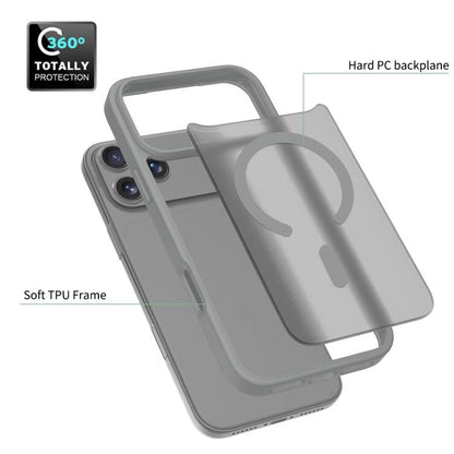 For iPhone 17 Pro Max Skin Feel TPU Hybrid PC MagSafe Phone Case(Dark Grey) - iPhone 17 Pro Max Cases by buy2fix | Online Shopping UK | buy2fix