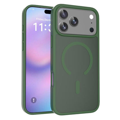 For iPhone 17 Pro Max Skin Feel TPU Hybrid PC MagSafe Phone Case(Dark Green) - iPhone 17 Pro Max Cases by buy2fix | Online Shopping UK | buy2fix