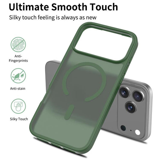 For iPhone 17 Pro Max Skin Feel TPU Hybrid PC MagSafe Phone Case(Dark Green) - iPhone 17 Pro Max Cases by buy2fix | Online Shopping UK | buy2fix