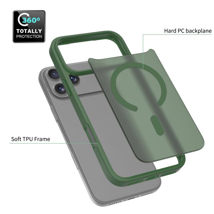 For iPhone 17 Pro Max Skin Feel TPU Hybrid PC MagSafe Phone Case(Dark Green) - iPhone 17 Pro Max Cases by buy2fix | Online Shopping UK | buy2fix
