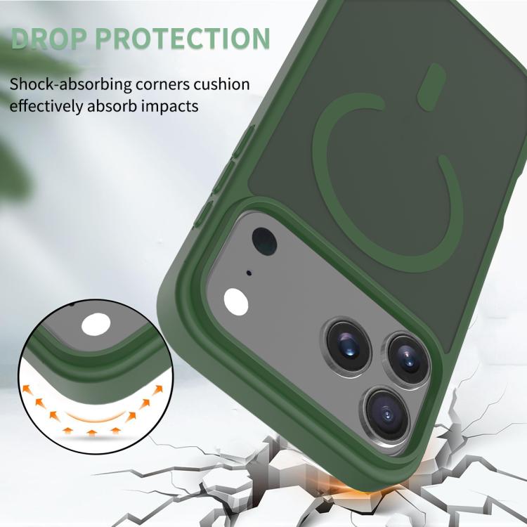 For iPhone 17 Pro Max Skin Feel TPU Hybrid PC MagSafe Phone Case(Dark Green) - iPhone 17 Pro Max Cases by buy2fix | Online Shopping UK | buy2fix