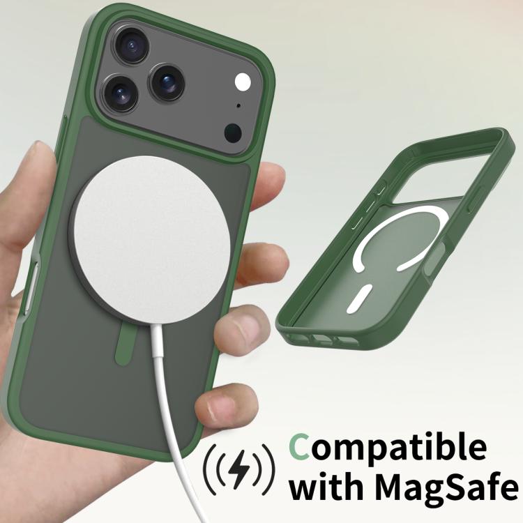 For iPhone 17 Pro Max Skin Feel TPU Hybrid PC MagSafe Phone Case(Dark Green) - iPhone 17 Pro Max Cases by buy2fix | Online Shopping UK | buy2fix
