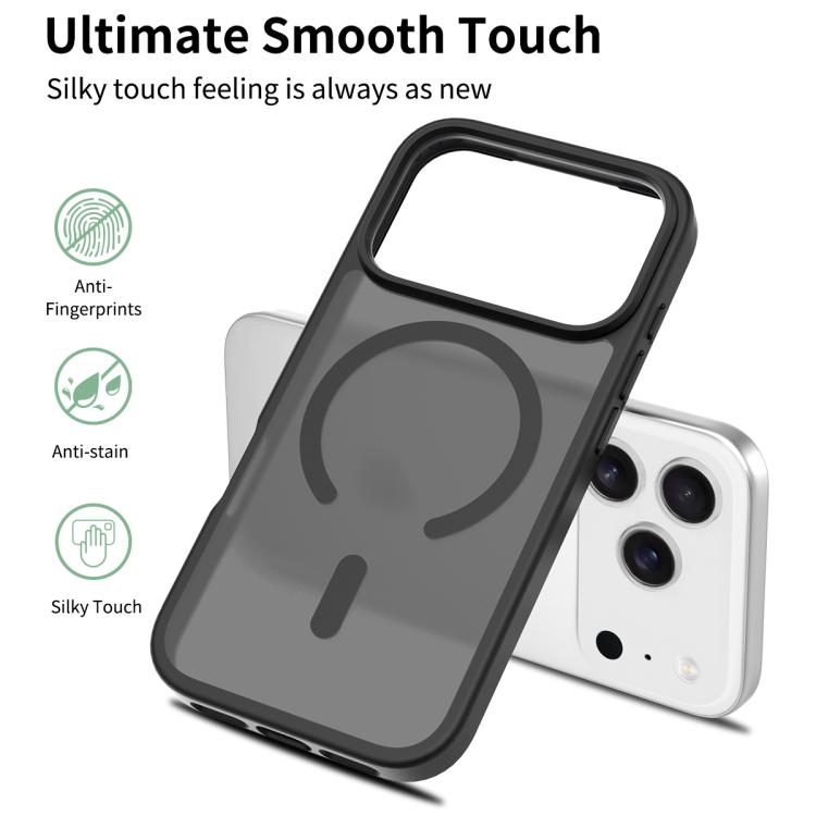For iPhone 17 Pro Skin Feel TPU Hybrid PC MagSafe Phone Case(Black) - iPhone 17 Pro Cases by buy2fix | Online Shopping UK | buy2fix
