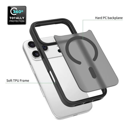 For iPhone 17 Pro Skin Feel TPU Hybrid PC MagSafe Phone Case(Black) - iPhone 17 Pro Cases by buy2fix | Online Shopping UK | buy2fix