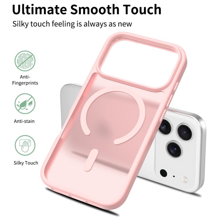 For iPhone 17 Pro Skin Feel TPU Hybrid PC MagSafe Phone Case(Pink) - iPhone 17 Pro Cases by buy2fix | Online Shopping UK | buy2fix