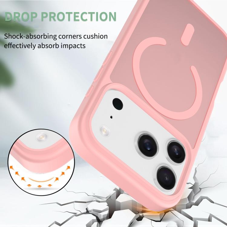 For iPhone 17 Pro Skin Feel TPU Hybrid PC MagSafe Phone Case(Pink) - iPhone 17 Pro Cases by buy2fix | Online Shopping UK | buy2fix