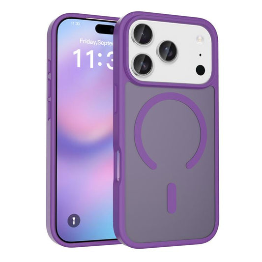 For iPhone 17 Pro Skin Feel TPU Hybrid PC MagSafe Phone Case(Purple) - iPhone 17 Pro Cases by buy2fix | Online Shopping UK | buy2fix