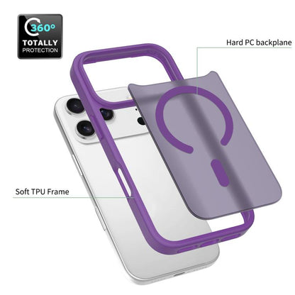 For iPhone 17 Pro Skin Feel TPU Hybrid PC MagSafe Phone Case(Purple) - iPhone 17 Pro Cases by buy2fix | Online Shopping UK | buy2fix