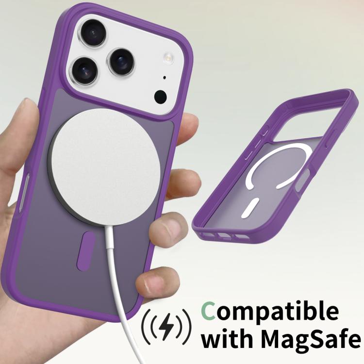 For iPhone 17 Pro Skin Feel TPU Hybrid PC MagSafe Phone Case(Purple) - iPhone 17 Pro Cases by buy2fix | Online Shopping UK | buy2fix