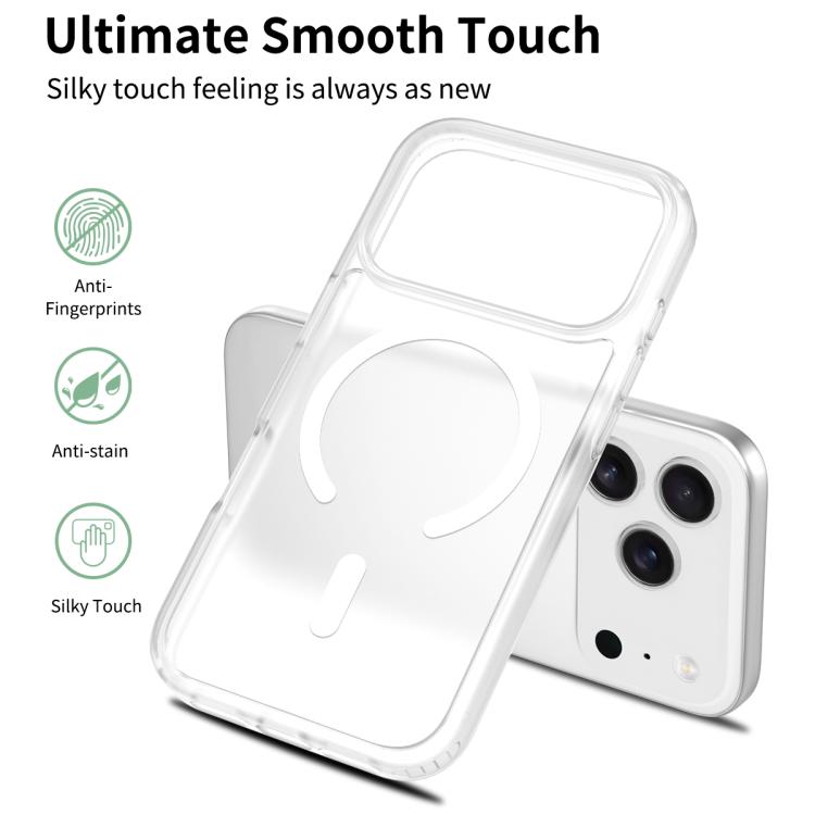 For iPhone 17 Pro Skin Feel TPU Hybrid PC MagSafe Phone Case(Transparent) - iPhone 17 Pro Cases by buy2fix | Online Shopping UK | buy2fix