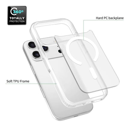 For iPhone 17 Pro Skin Feel TPU Hybrid PC MagSafe Phone Case(Transparent) - iPhone 17 Pro Cases by buy2fix | Online Shopping UK | buy2fix