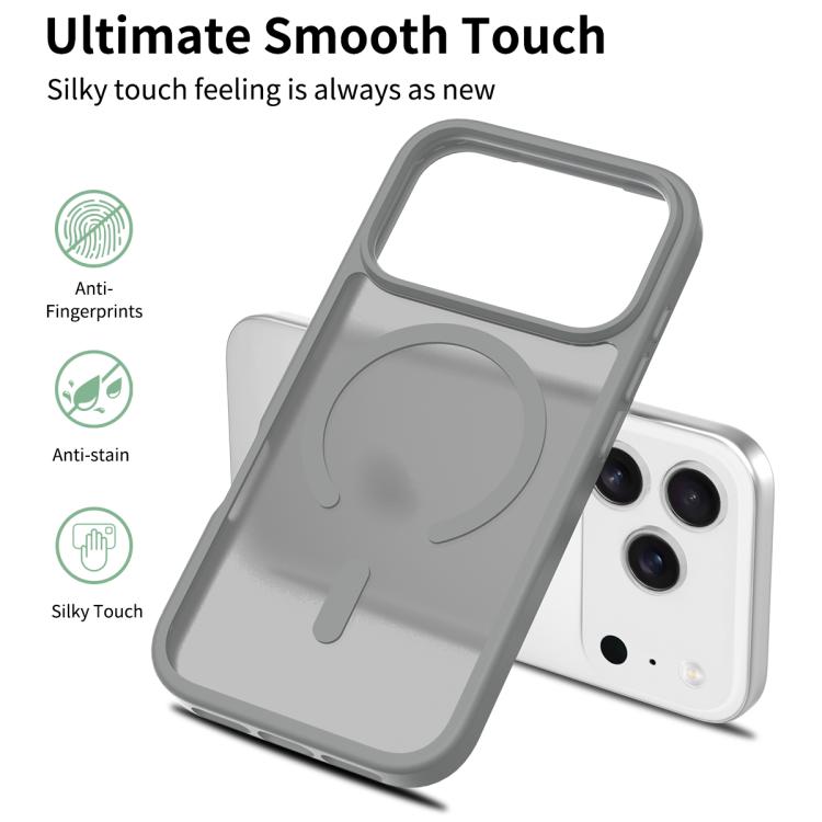 For iPhone 17 Pro Skin Feel TPU Hybrid PC MagSafe Phone Case(Dark Grey) - iPhone 17 Pro Cases by buy2fix | Online Shopping UK | buy2fix
