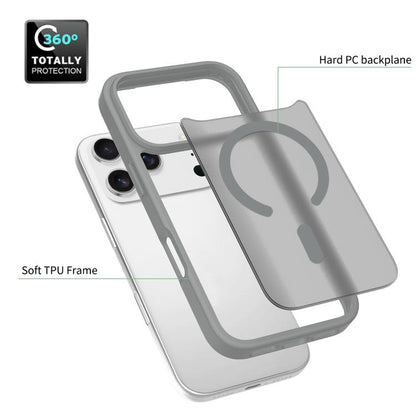 For iPhone 17 Pro Skin Feel TPU Hybrid PC MagSafe Phone Case(Dark Grey) - iPhone 17 Pro Cases by buy2fix | Online Shopping UK | buy2fix
