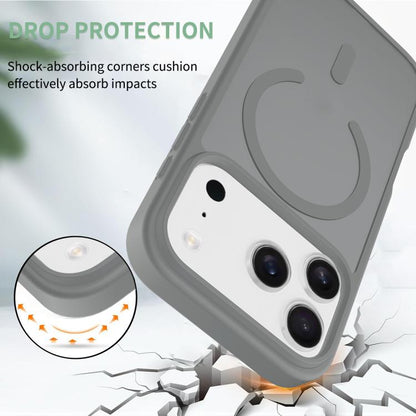 For iPhone 17 Pro Skin Feel TPU Hybrid PC MagSafe Phone Case(Dark Grey) - iPhone 17 Pro Cases by buy2fix | Online Shopping UK | buy2fix