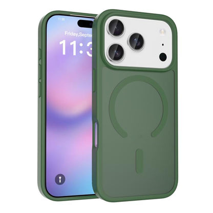 For iPhone 17 Pro Skin Feel TPU Hybrid PC MagSafe Phone Case(Dark Green) - iPhone 17 Pro Cases by buy2fix | Online Shopping UK | buy2fix