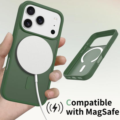 For iPhone 17 Pro Skin Feel TPU Hybrid PC MagSafe Phone Case(Dark Green) - iPhone 17 Pro Cases by buy2fix | Online Shopping UK | buy2fix