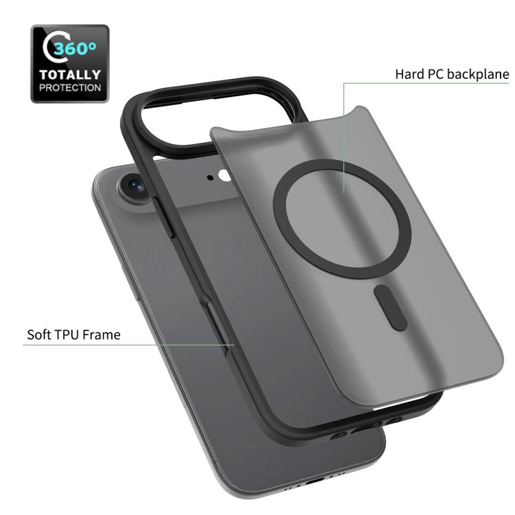For iPhone Air Skin Feel TPU Hybrid PC MagSafe Phone Case(Black) - iPhone Air Cases by buy2fix | Online Shopping UK | buy2fix