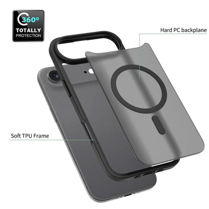 For iPhone Air Skin Feel TPU Hybrid PC MagSafe Phone Case(Black) - iPhone Air Cases by buy2fix | Online Shopping UK | buy2fix