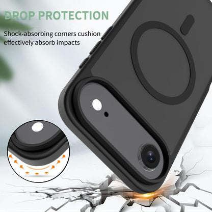 For iPhone Air Skin Feel TPU Hybrid PC MagSafe Phone Case(Black) - iPhone Air Cases by buy2fix | Online Shopping UK | buy2fix