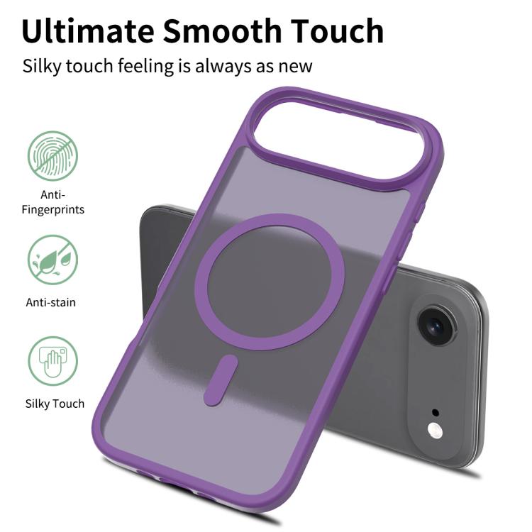 For iPhone Air Skin Feel TPU Hybrid PC MagSafe Phone Case(Purple) - iPhone Air Cases by buy2fix | Online Shopping UK | buy2fix