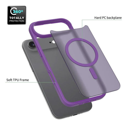 For iPhone Air Skin Feel TPU Hybrid PC MagSafe Phone Case(Purple) - iPhone Air Cases by buy2fix | Online Shopping UK | buy2fix
