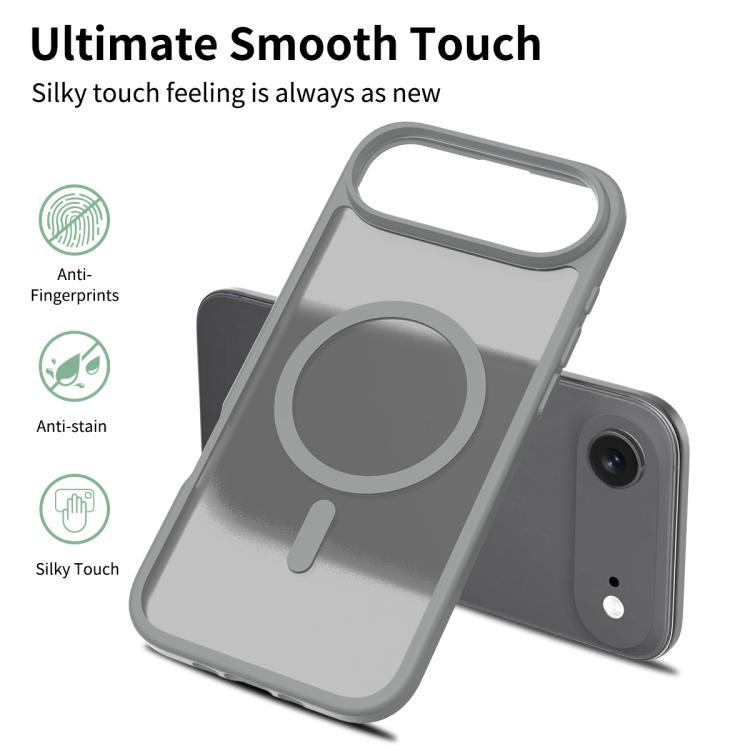 For iPhone Air Skin Feel TPU Hybrid PC MagSafe Phone Case(Dark Grey) - iPhone Air Cases by buy2fix | Online Shopping UK | buy2fix