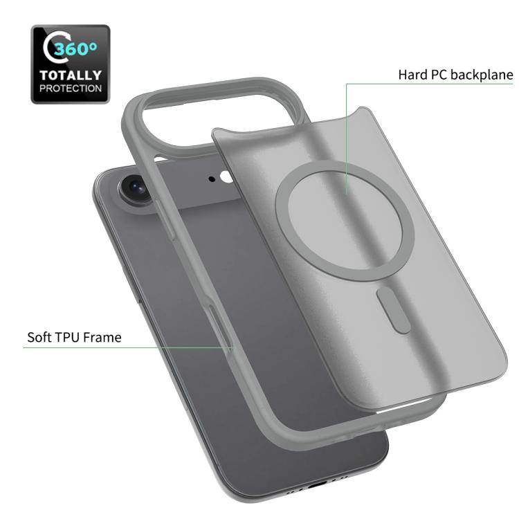 For iPhone Air Skin Feel TPU Hybrid PC MagSafe Phone Case(Dark Grey) - iPhone Air Cases by buy2fix | Online Shopping UK | buy2fix
