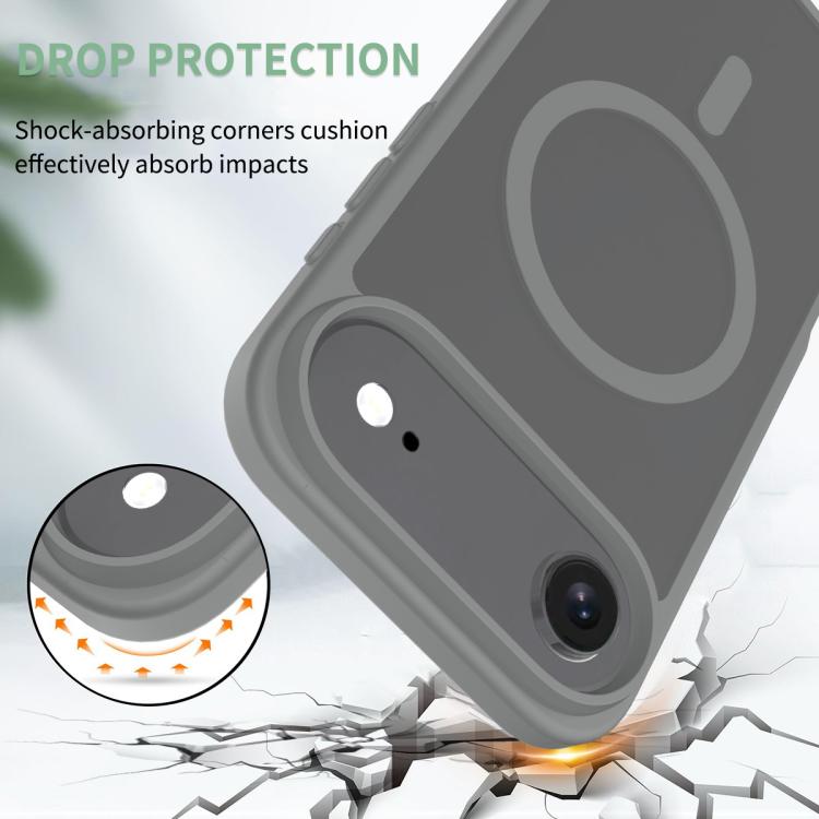 For iPhone Air Skin Feel TPU Hybrid PC MagSafe Phone Case(Dark Grey) - iPhone Air Cases by buy2fix | Online Shopping UK | buy2fix