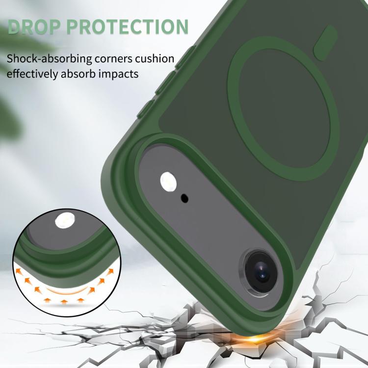 For iPhone Air Skin Feel TPU Hybrid PC MagSafe Phone Case(Dark Green) - iPhone Air Cases by buy2fix | Online Shopping UK | buy2fix