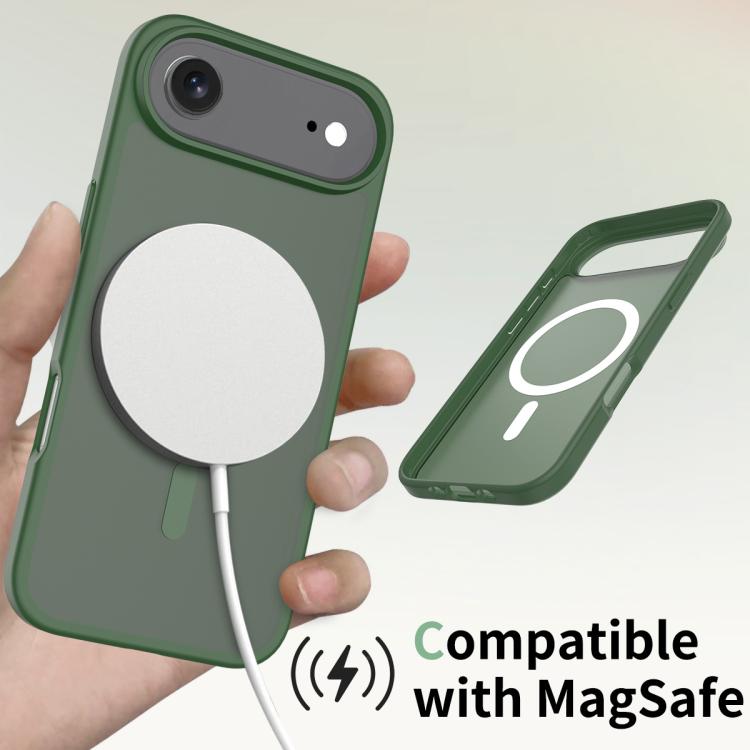 For iPhone Air Skin Feel TPU Hybrid PC MagSafe Phone Case(Dark Green) - iPhone Air Cases by buy2fix | Online Shopping UK | buy2fix