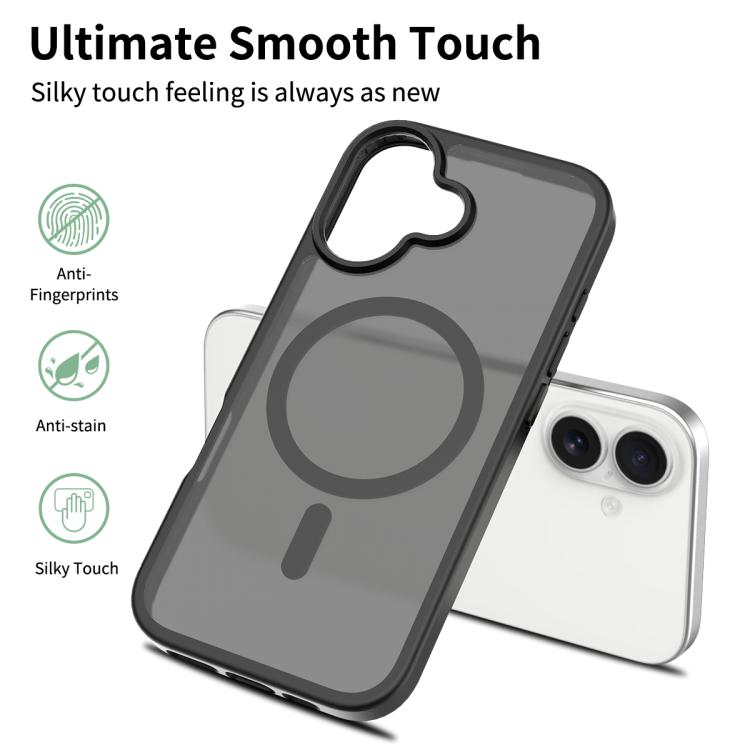 For iPhone 17 Skin Feel TPU Hybrid PC MagSafe Phone Case(Black) - iPhone 17 Cases by buy2fix | Online Shopping UK | buy2fix