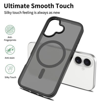For iPhone 17 Skin Feel TPU Hybrid PC MagSafe Phone Case(Black) - iPhone 17 Cases by buy2fix | Online Shopping UK | buy2fix