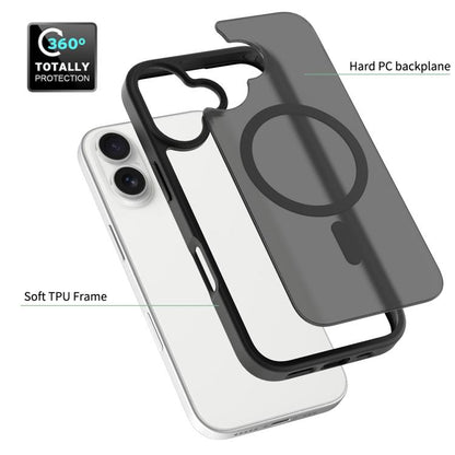 For iPhone 17 Skin Feel TPU Hybrid PC MagSafe Phone Case(Black) - iPhone 17 Cases by buy2fix | Online Shopping UK | buy2fix