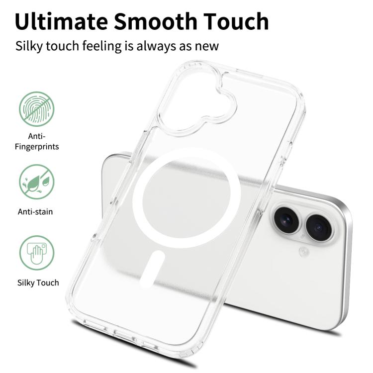 For iPhone 17 Skin Feel TPU Hybrid PC MagSafe Phone Case(Transparent) - iPhone 17 Cases by buy2fix | Online Shopping UK | buy2fix