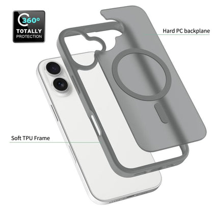 For iPhone 17 Skin Feel TPU Hybrid PC MagSafe Phone Case(Dark Grey) - iPhone 17 Cases by buy2fix | Online Shopping UK | buy2fix