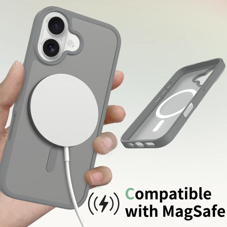 For iPhone 17 Skin Feel TPU Hybrid PC MagSafe Phone Case(Dark Grey) - iPhone 17 Cases by buy2fix | Online Shopping UK | buy2fix