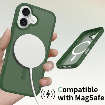 For iPhone 17 Skin Feel TPU Hybrid PC MagSafe Phone Case(Dark Green) - iPhone 17 Cases by buy2fix | Online Shopping UK | buy2fix