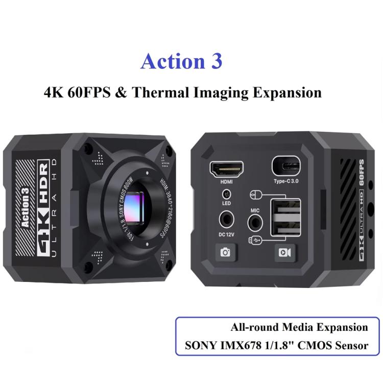 Mechanic Action3 HDMI / USB Thermal Imaging 4K HD Microscope Camera, Plug:EU Plug - Microscope Magnifier Series by MECHANIC | Online Shopping UK | buy2fix