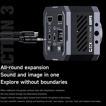 Mechanic Action3 HDMI / USB Thermal Imaging 4K HD Microscope Camera, Plug:US Plug - Microscope Magnifier Series by MECHANIC | Online Shopping UK | buy2fix